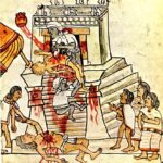 Ацтекское ритуальное человеческое жертвоприношение, описанное в Codex Magliabechiano XVI века